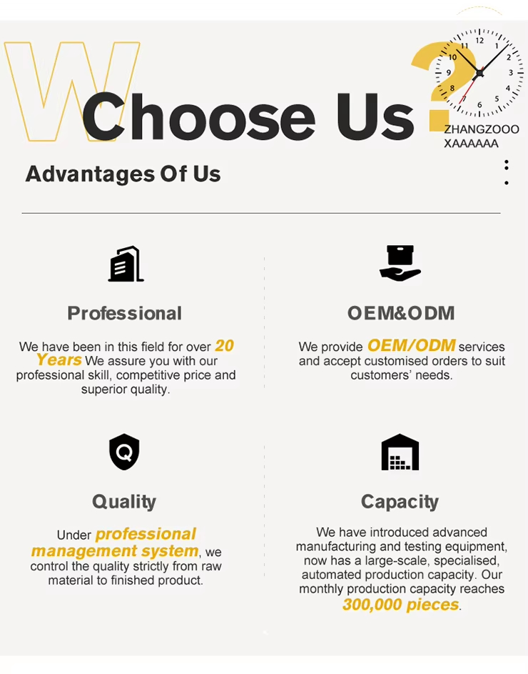 Why Choose Us - Fuyang Advantages: 20+ Years Professional Experience, OEM/ODM Services, Quality Management System, 300,000 Pieces Production Capacity