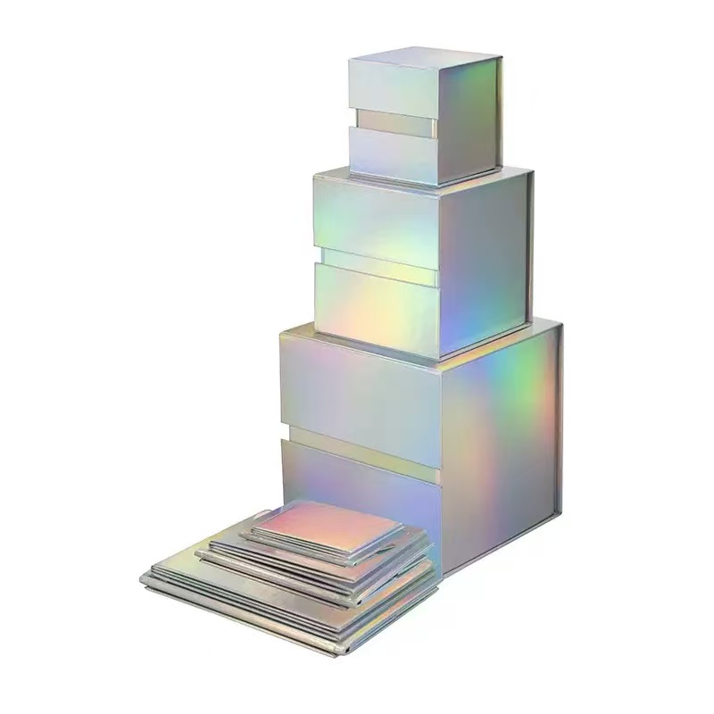 Custom Size Holographic Paper Gift Box for Home Storage