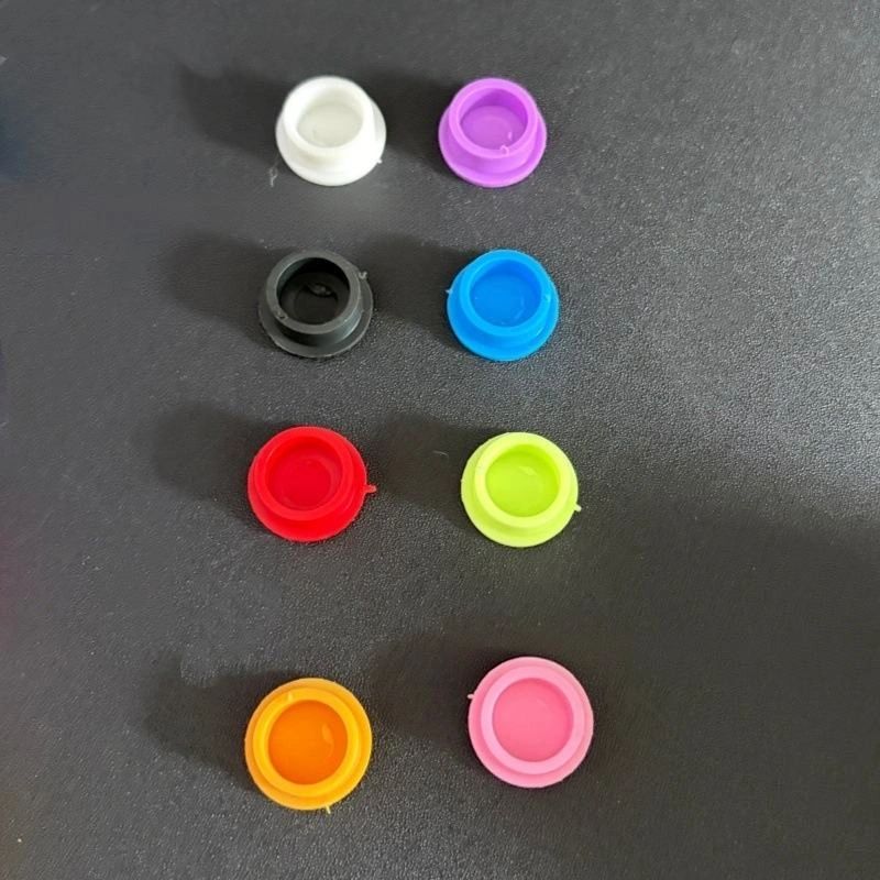 Round silicone cap, multiple colors available, suitable for 3ml 5ml 10ml peptide glass vials, the top of the cap can be customized with a logo, used for leak-proof and dust-proof peptide glass vials