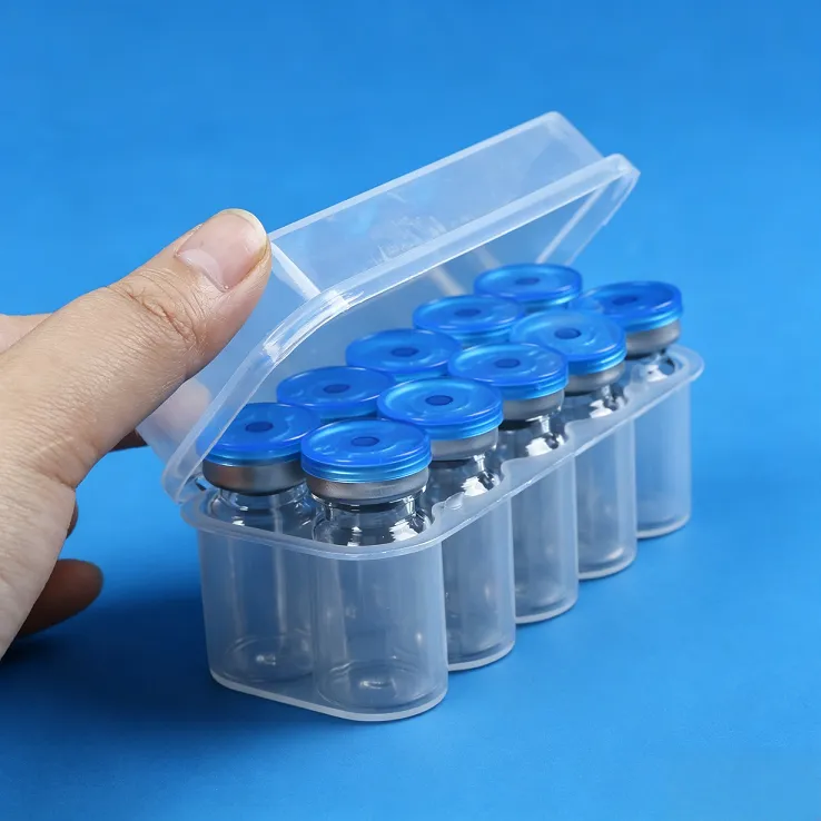 Manufacturer-grade Xilin 7 mL PP Plastic Rectangular Sampling Boxes Lids 10-count Pack Transparent Vials Lyophilized Powders