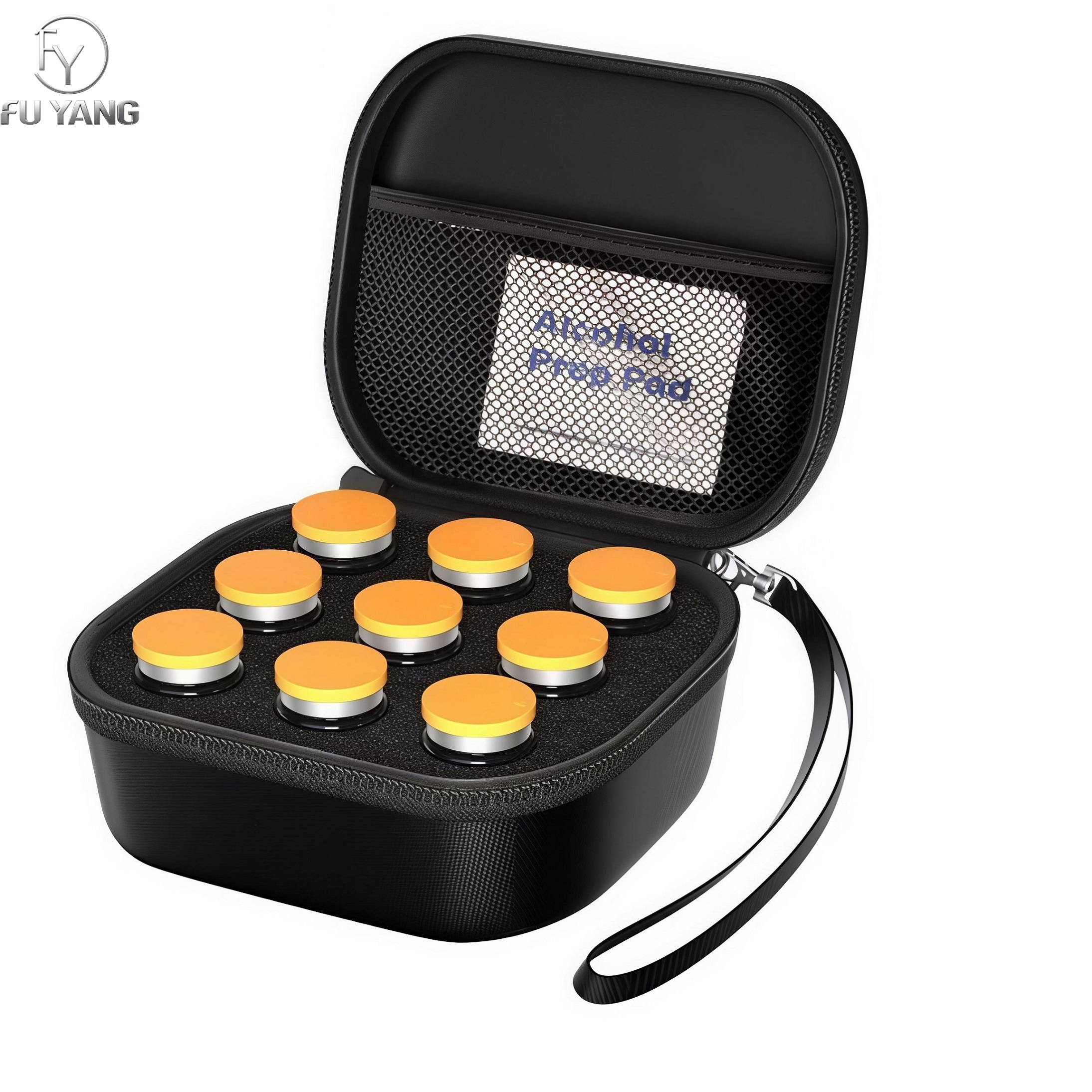 Custom Hard EVA Insulin Vial Storage Box is specially designed for storing and transporting GLP-1 injection pens, insulin vials, and other diabetic supplies.