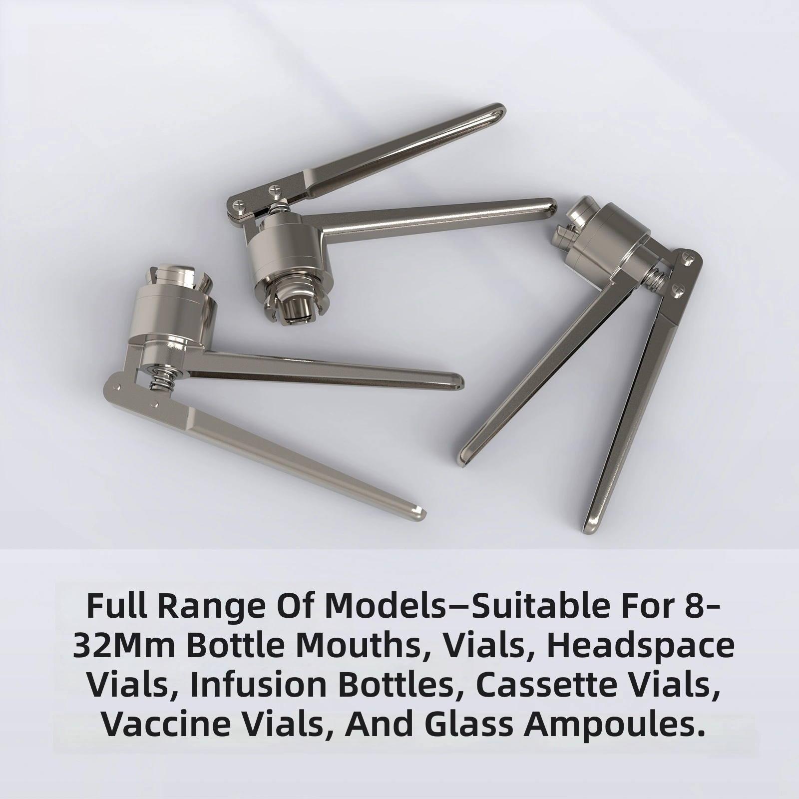 Aluminum alloy stainless steel sealing pliers, crimping pliers, suitable for sealing aluminum caps of various bottle mouth sizes