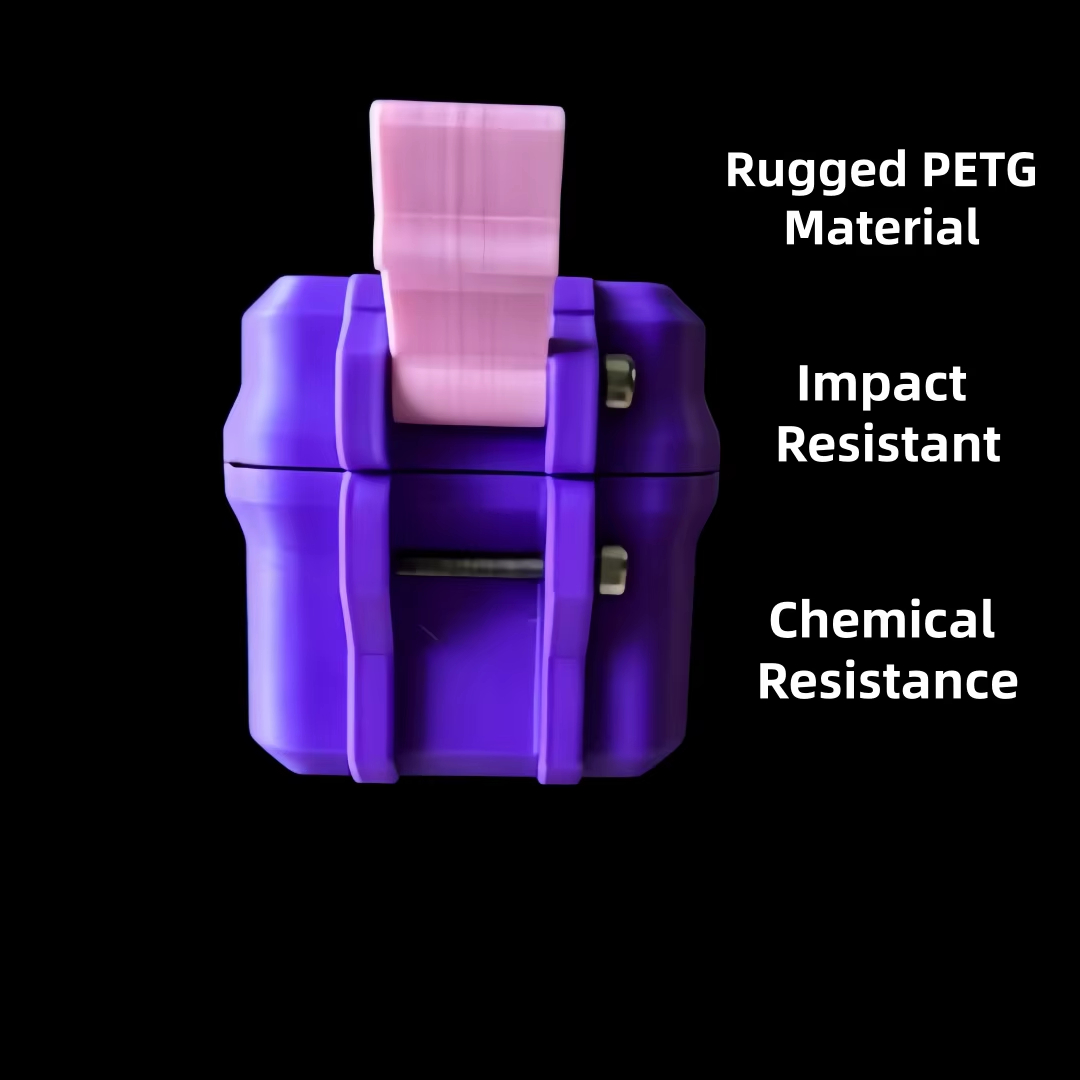 3ml 4-slots OEM Logo PETG Vial Storage Box BPA-Free Shockproof Freeze-Dried Powder Case Bulk Fridge-Safe Bio-Reagent Organizer