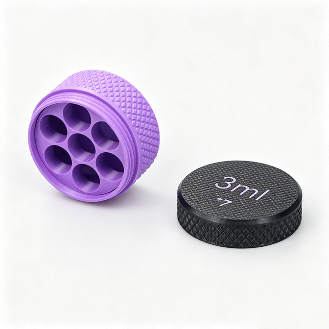 Round peptide packaging box, 3ml 7-piece peptide packaging box, customizable in size and color, brand logo can be printed
