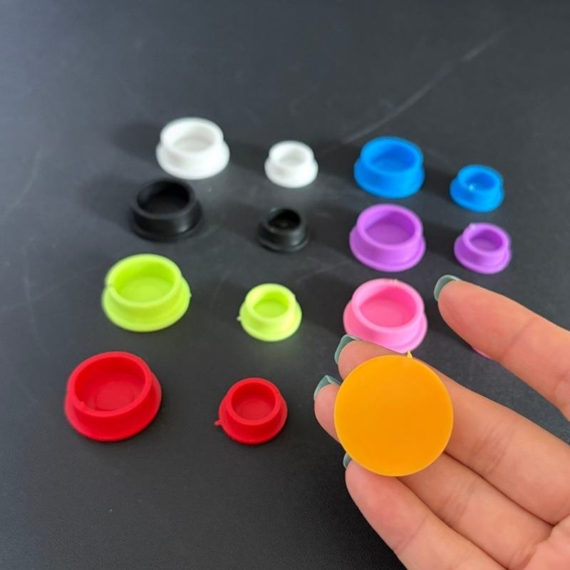 Round silicone cap, multiple colors available, suitable for 3ml 5ml 10ml peptide glass vials, the top of the cap can be customized with a logo, used for leak-proof and dust-proof peptide glass vials