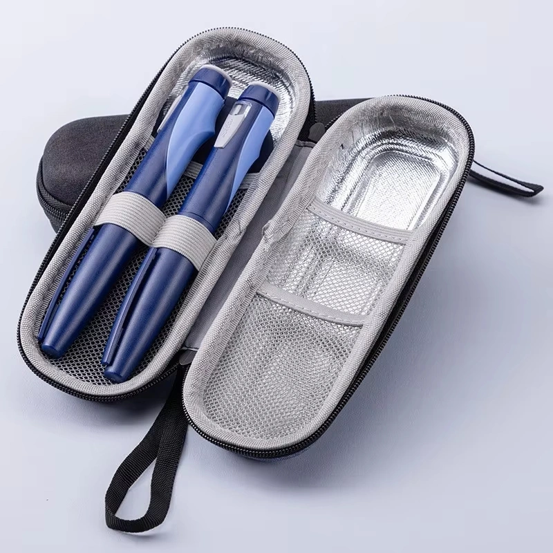 Custom Semi-Hard EVA Vial and Pen Organizer is specially designed for storing and transporting GLP-1 injection pens, insulin vials, and other diabetic supplies.