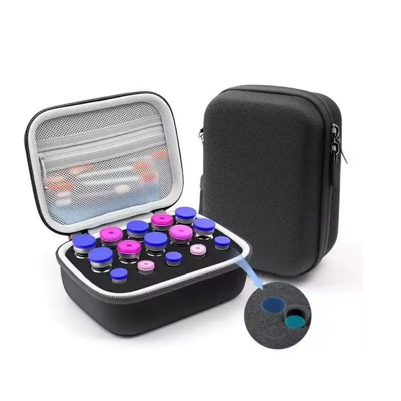 10/15 Slot GLP-1 Vial Storage Box, Portable 3ml/10ml Combination Storage Handbag