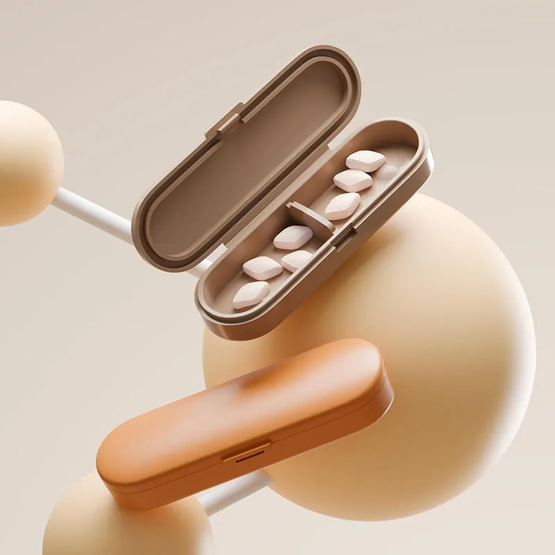 Travel Plastic Pill Box Portable Light-Proof Mini Compartment Pill Organizer for Medicine Packaging Packaging Plastic Box