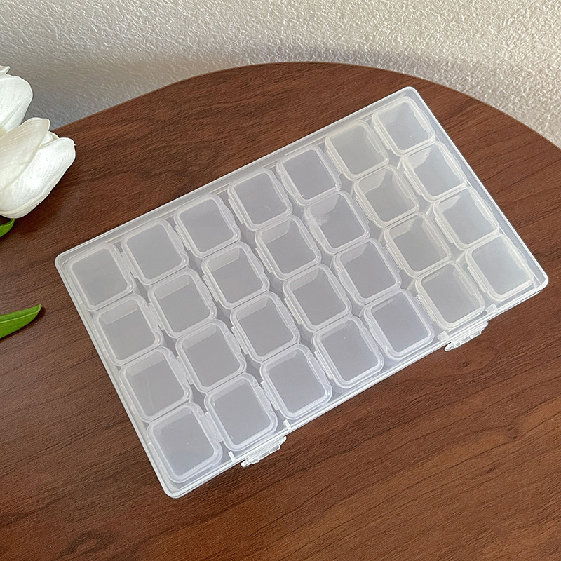 Nail Art Accessories Gift Box Storage Box Plastic Transparent PP Box Jewelry Small Parts Organizer Desktop