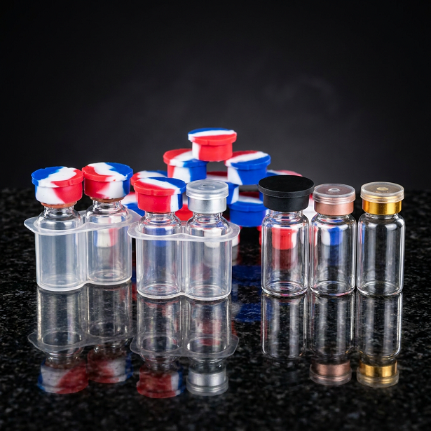 Multi-Color Silicone Vial Flip Top Cap Bulk Wholesale OEM High Quality for Peptide Sealing & Cosmetics Bottle Sealing