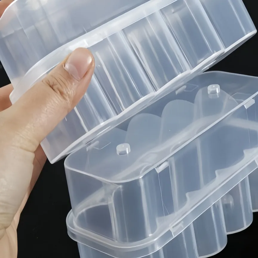 5ml 10-Pack Transparent Plastic Vial Box Bulk OEM Freeze-Dried Sample Storage Case PP Vial Holder Organizer for Bio-Reagent
