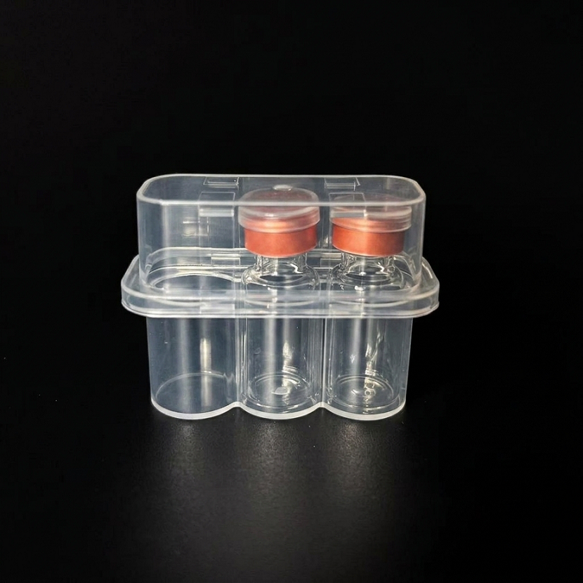 Wholesale Custom 3ml 3-piece Clear PP Plastic Sterile Vaccine Storage Box Small Vial Holder UV Printing Fast Wholesale Delivery