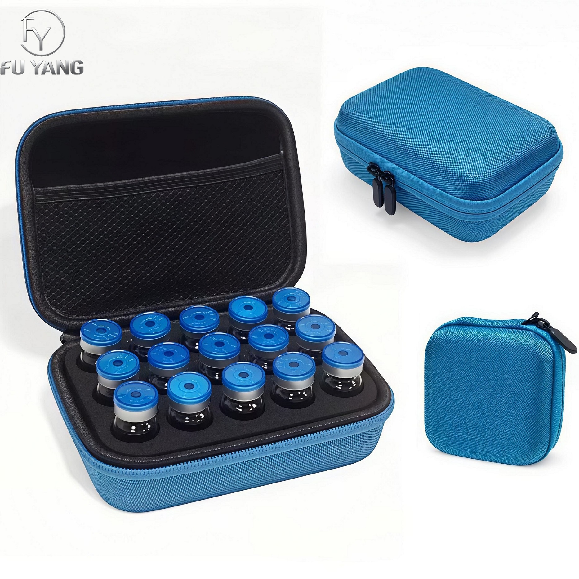 Custom Hard EVA Insulin Vial Storage Box is specially designed for storing and transporting GLP-1 injection pens, insulin vials, and other diabetic supplies.