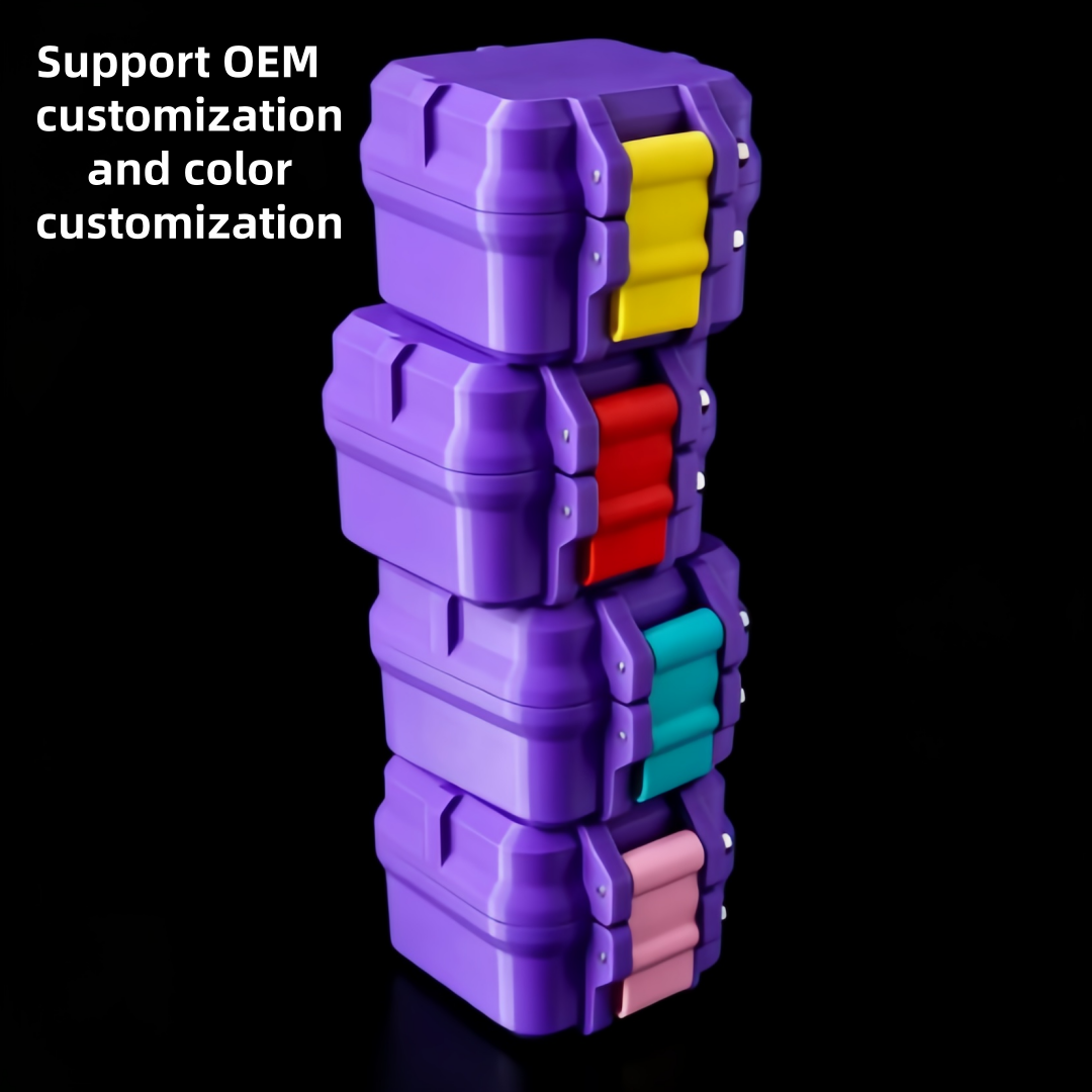 3ml 4-slots OEM Logo PETG Vial Storage Box BPA-Free Shockproof Freeze-Dried Powder Case Bulk Fridge-Safe Bio-Reagent Organizer
