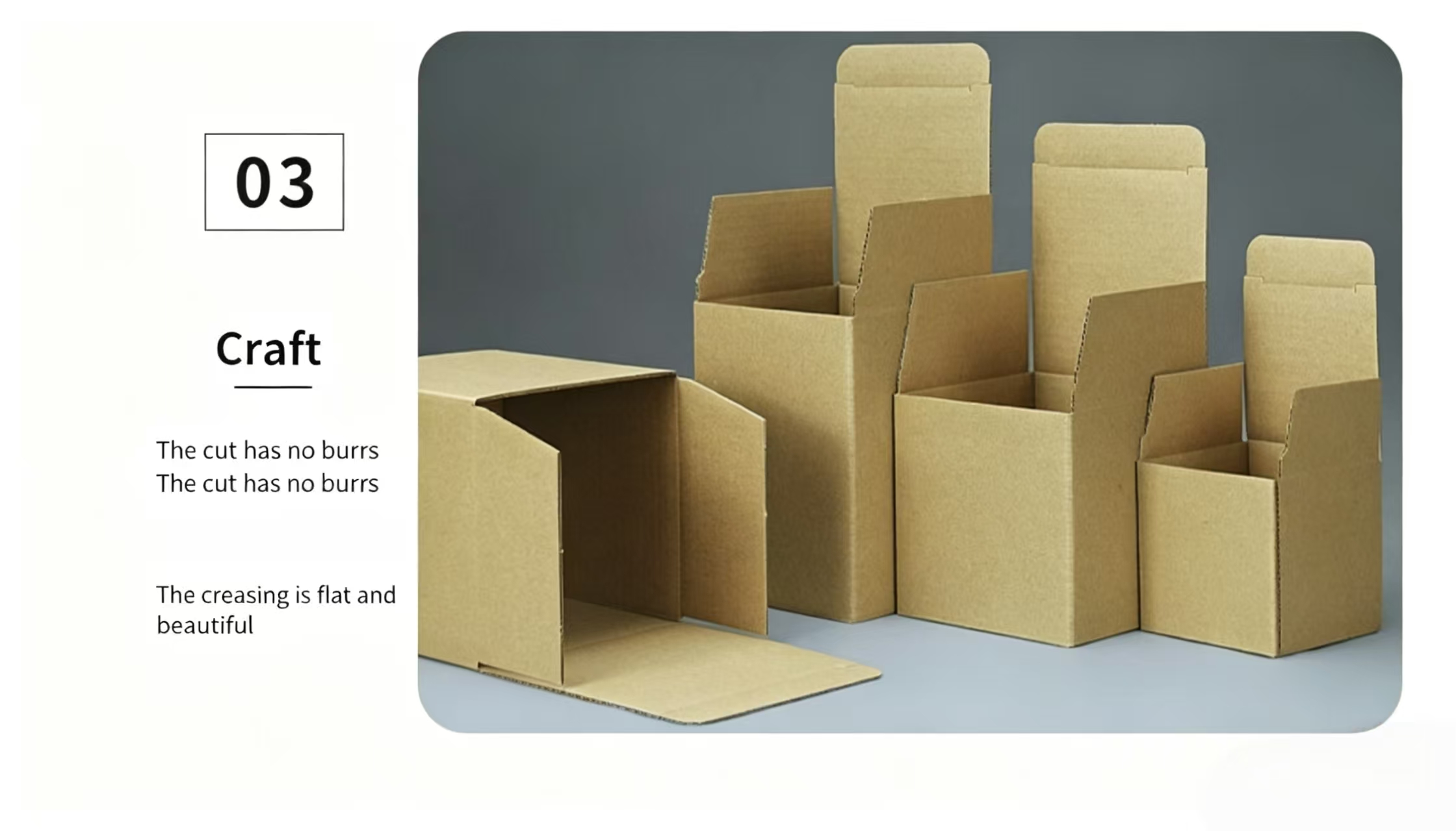 Craft of Kraft Paper Boxes (Model 03) – Eco - Friendly Packaging with Sturdy Structure, Smooth Cut Edges, and Flat, Beautiful Folding Design