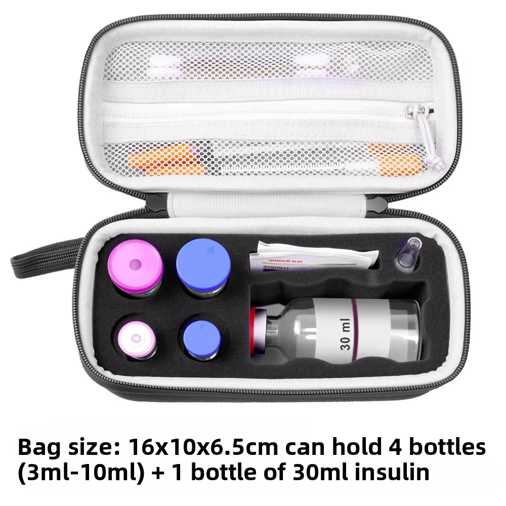 WholesaleLarge Capacity Peptide Case Insulin Storage Box Travel Medical Vial Organizer Cooling Medicine Bag Shockproof Container