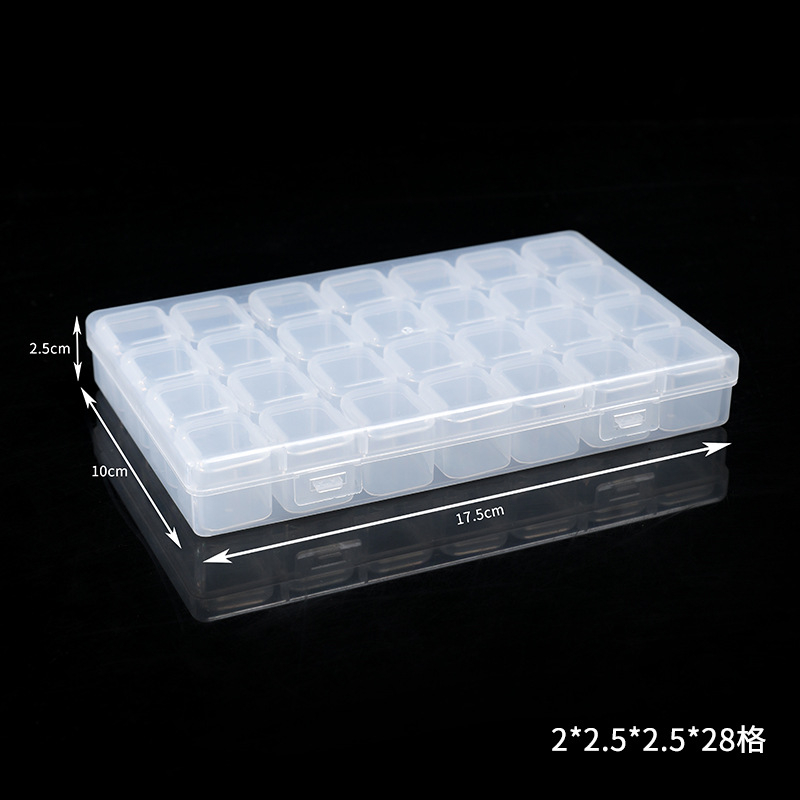 Nail Art Accessories Gift Box Storage Box Plastic Transparent PP Box Jewelry Small Parts Organizer Desktop