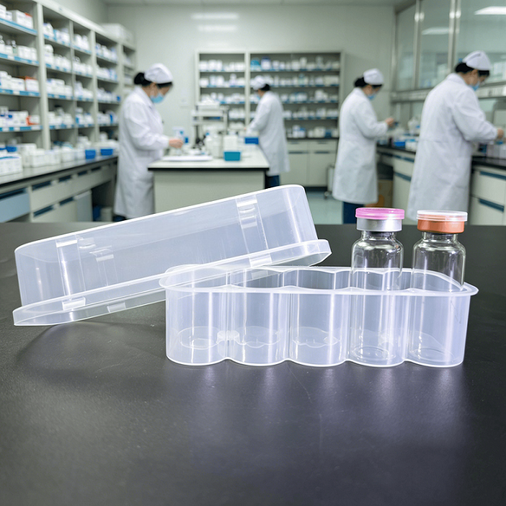 High-quality BPA-free PP 20ml sample vial holder box, bulk wholesale, OEM customization, lyophilized sample storage box for cold chain laboratory use