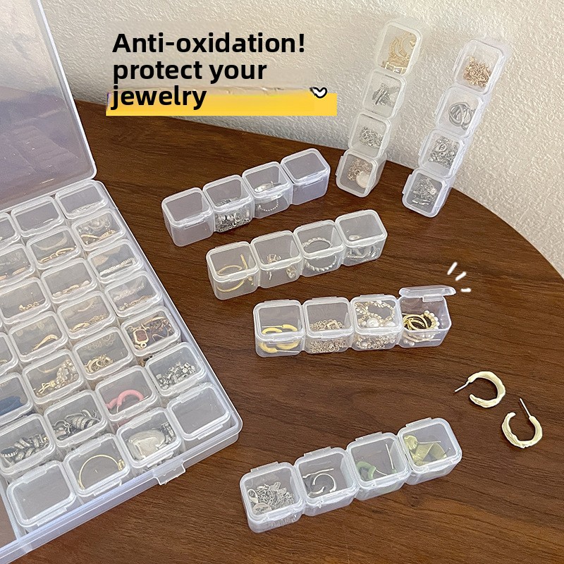Nail Art Accessories Gift Box Storage Box Plastic Transparent PP Box Jewelry Small Parts Organizer Desktop