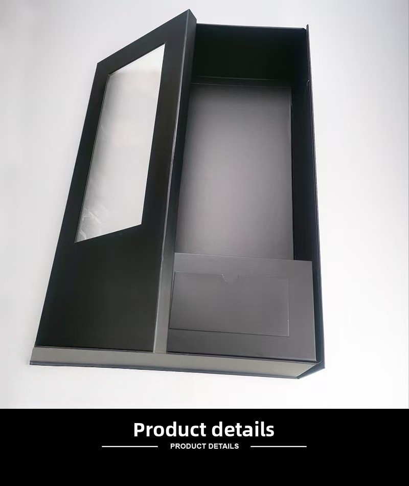 Black Windowed Packaging Box with Inner Tray - Product Details of Rigid Gift Box for Flowers/Jewelry