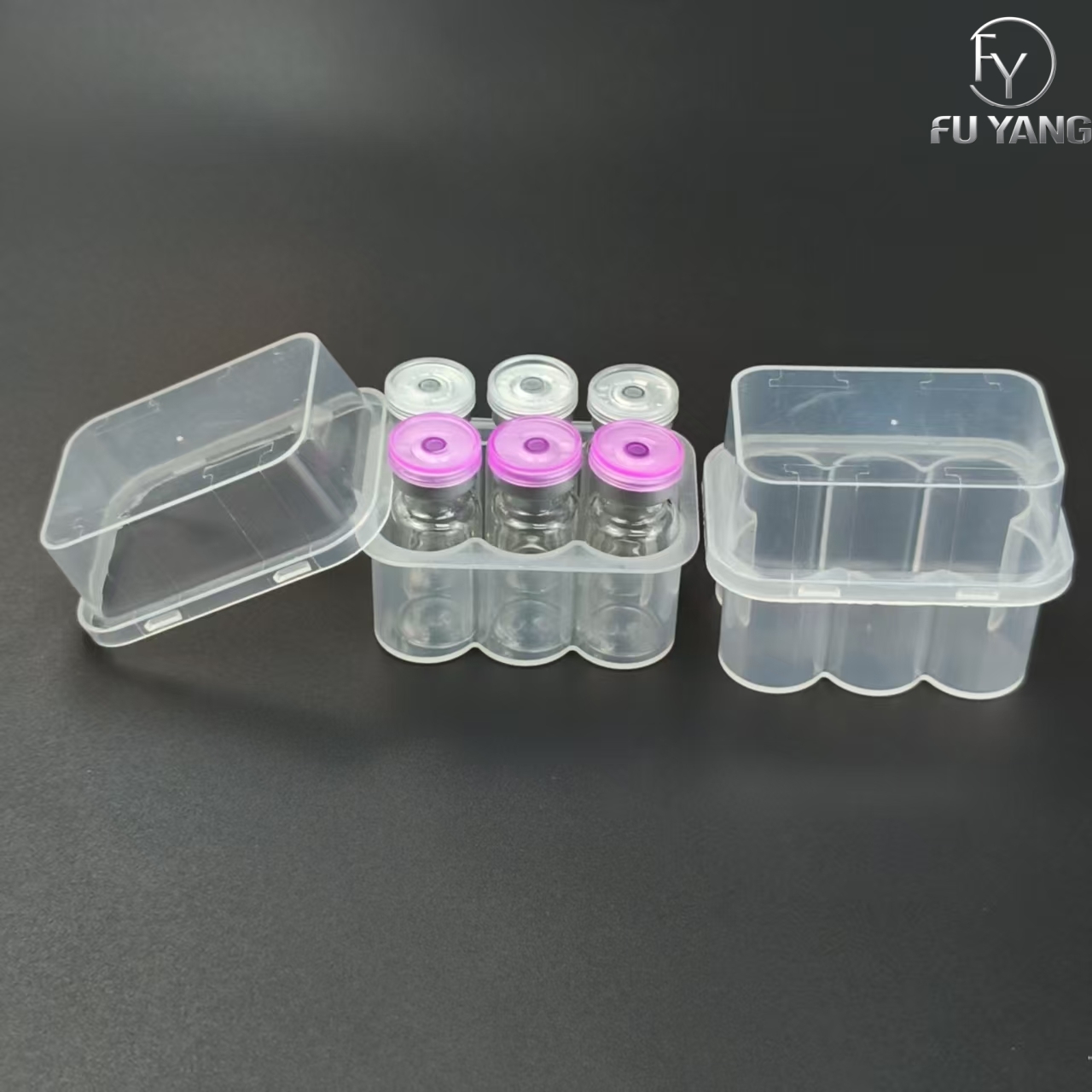 custom 6-pack vial PP case for brand sample retail packaging OEM ODM
