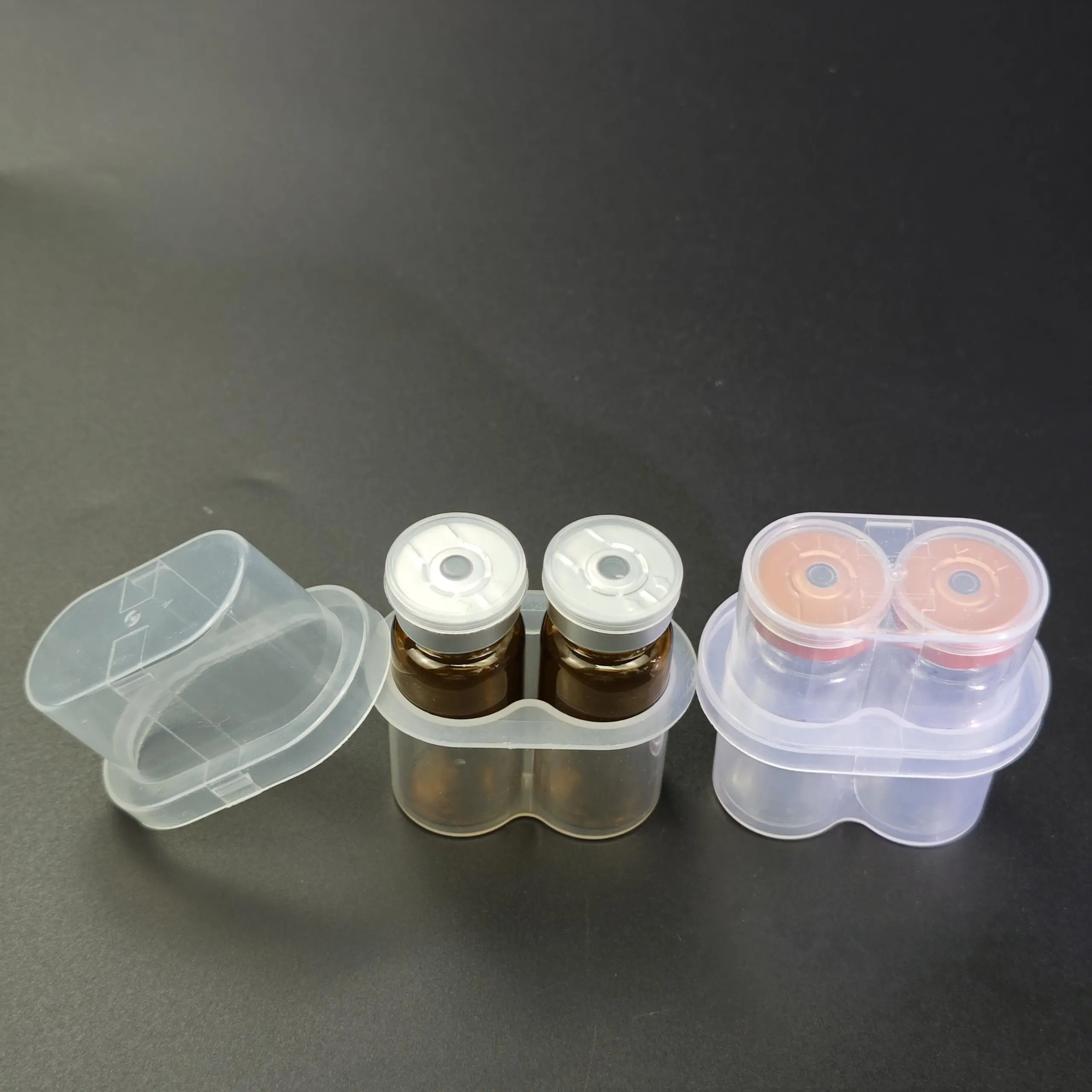 10ml 2-pack transparent PP tube rack, OEM high-quality BPA-free biological reagent storage box, plastic tube rack storage box for laboratory cold chain use