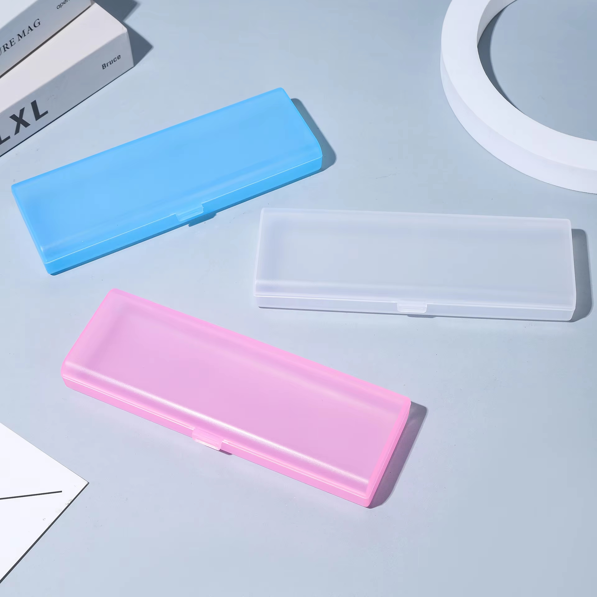 PP Plastic Frosted Storage Box Large Medium Small Double-Layer Multi-Use DIY Rectangular Plastic Box