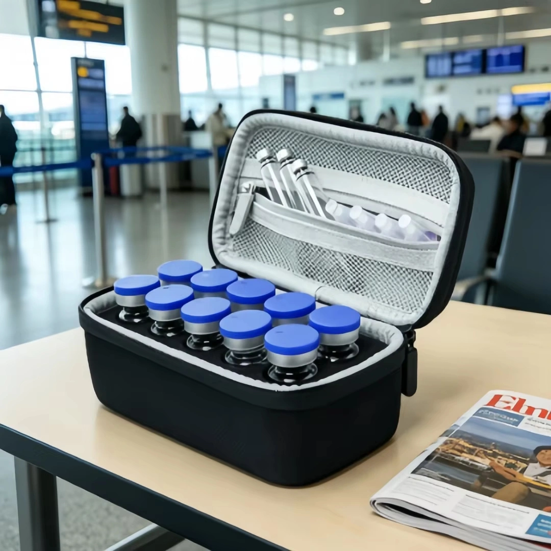 Oxford Cloth Insulin Storage Box 3ml 10ml Syringe Storage Box Refrigerator Peptide Tube Storage Box Peptide Medicine Bottle Organizer Portable Medicine Bottle Holder GLP-1