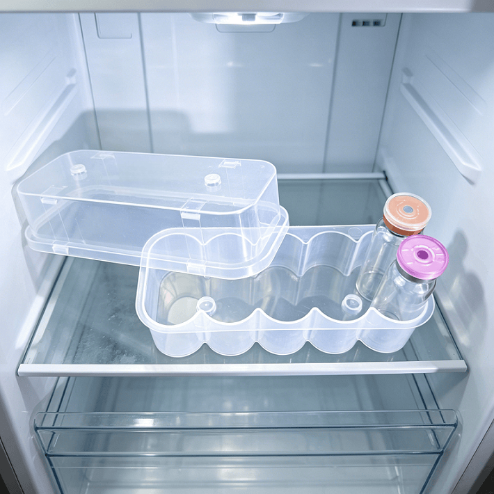 High-quality BPA-free PP 20ml sample vial holder box, bulk wholesale, OEM customization, lyophilized sample storage box for cold chain laboratory use