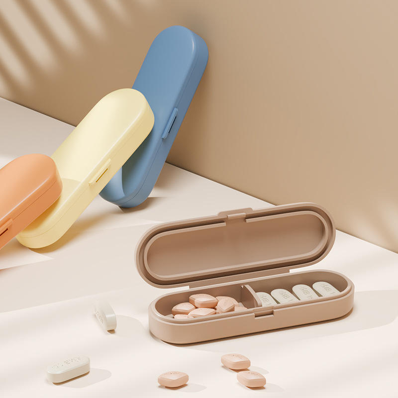 Travel Plastic Pill Box Portable Light-Proof Mini Compartment Pill Organizer for Medicine Packaging Packaging Plastic Box