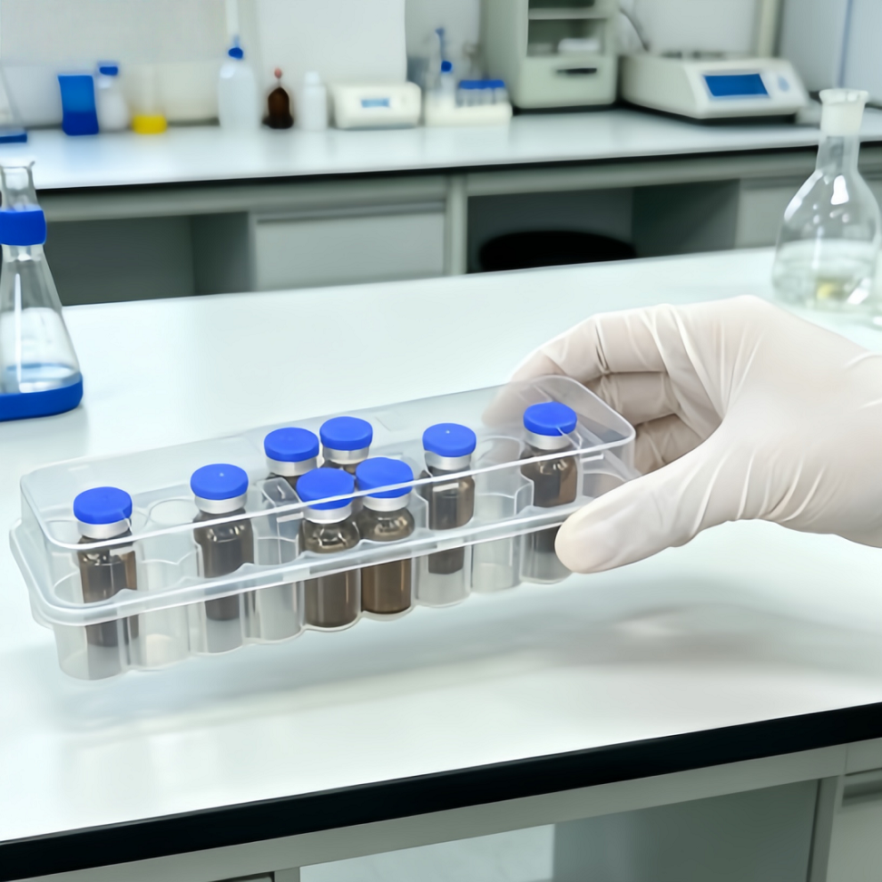 Wholesale Bulk 3ml 24-Piece Transparent PP Tube Rack OEM BPA-Free Biological Reagent Storage Box Laboratory Cold Chain Plastic Tube Rack Organizer