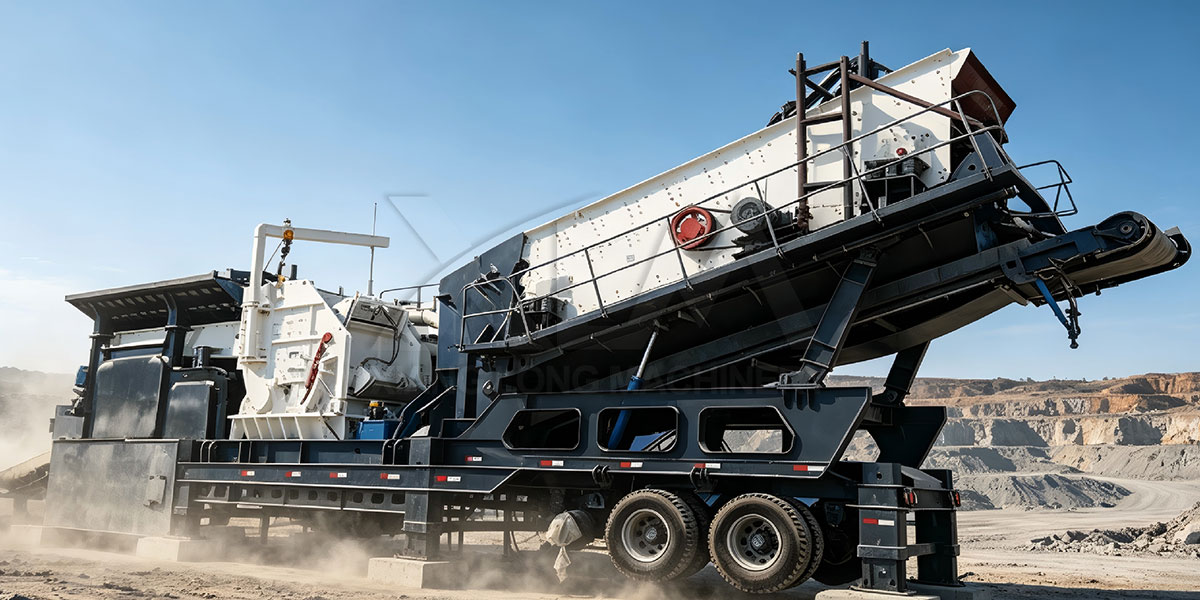 Tyre-type 3-in-1 mobile crushing & screening plant price