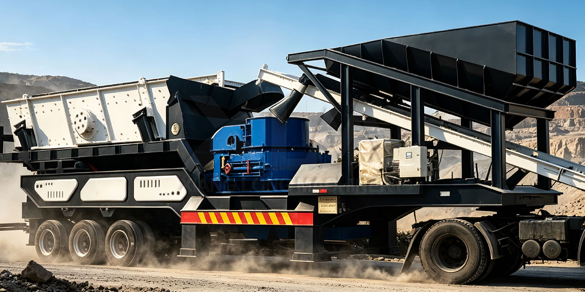 Mobile VSI Plant for Sand Making and Shaping for stone processing