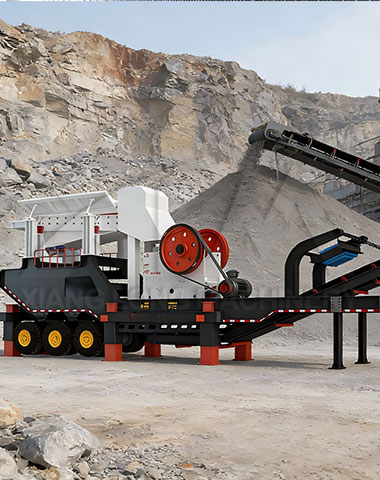 tyre mobile primary crushing plant with conveyor - XiangLong Machinery