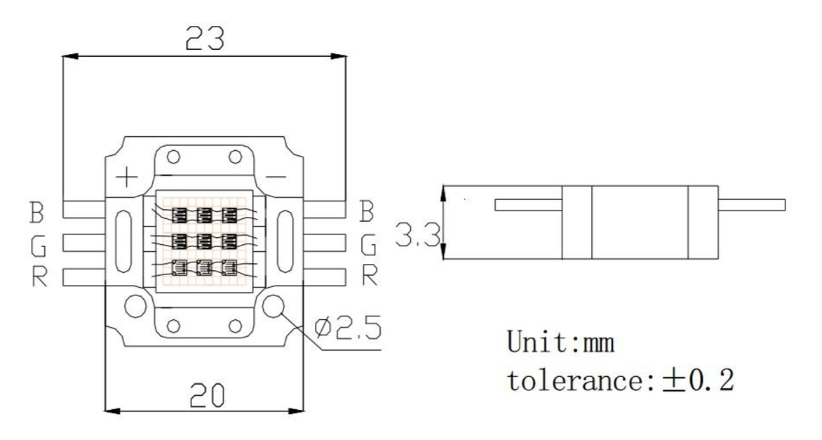 2 years warranty rgb led 10 watt rgb cob 10w rgb led