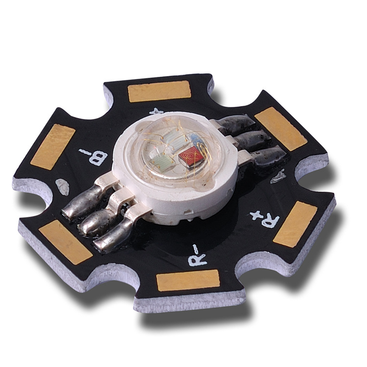 Factory supply led rgb high bright rgb 3w led 3w rgb led with star board