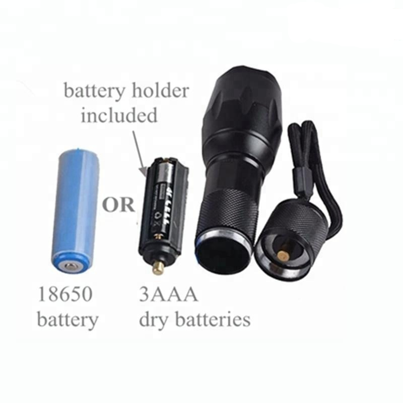 Custom logo uv flashlight 3w rechargeable flashlight 365nm uv flashlight