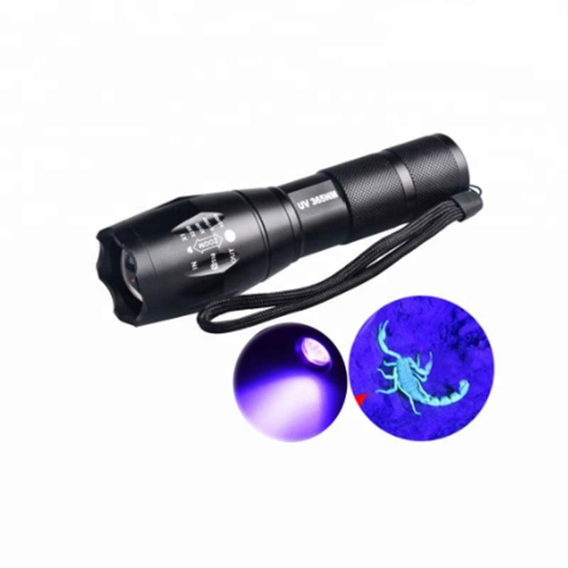 Custom logo uv flashlight 3w rechargeable flashlight 365nm uv flashlight
