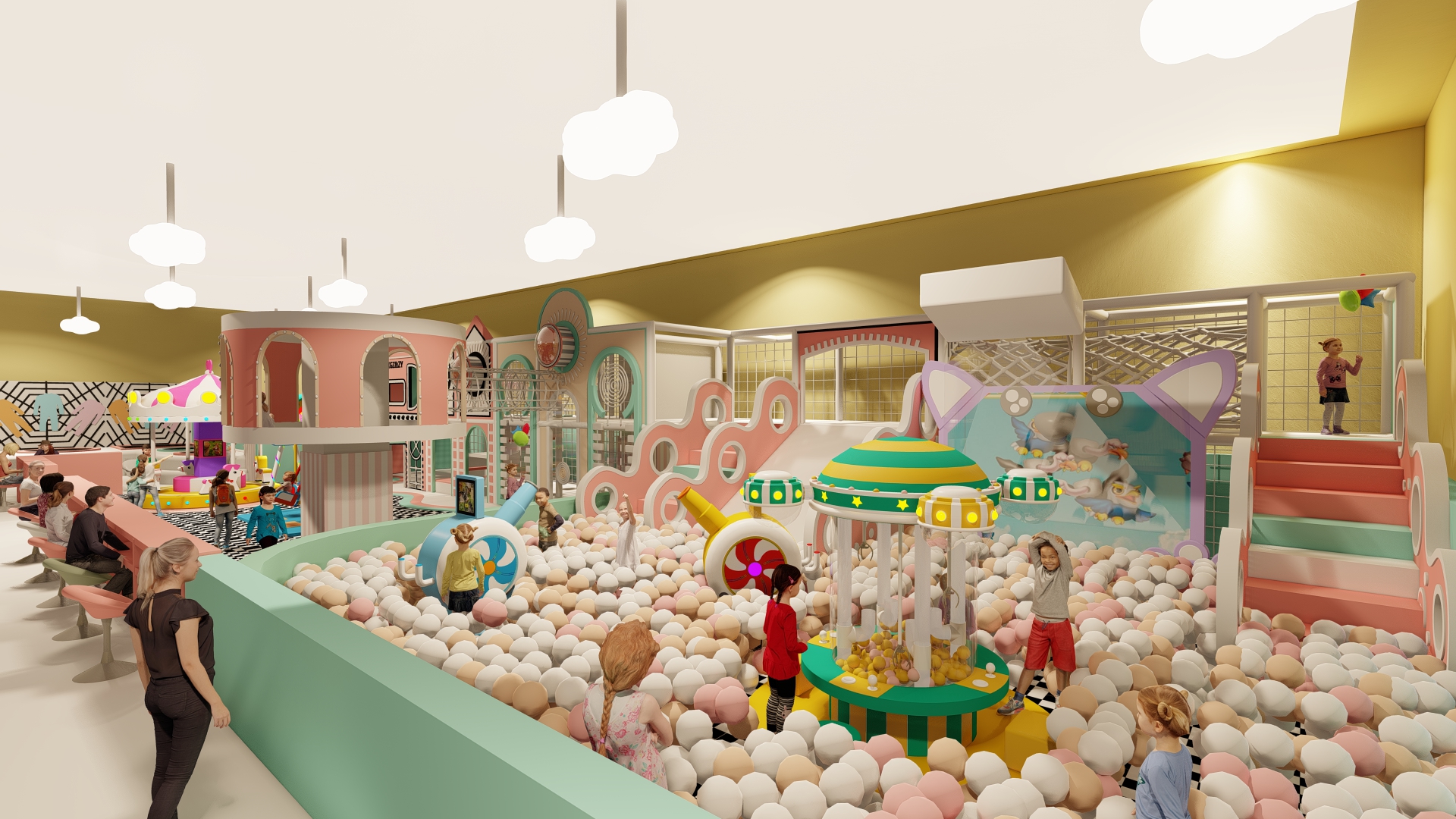Kids Interactive Ball Indoor Playground Equipment children ball pit amusement facility
