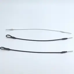 EAS Anti-Theft Lanyard Hard Tag Accessory  White Black with One Needle and One Loop for Supermarket Use