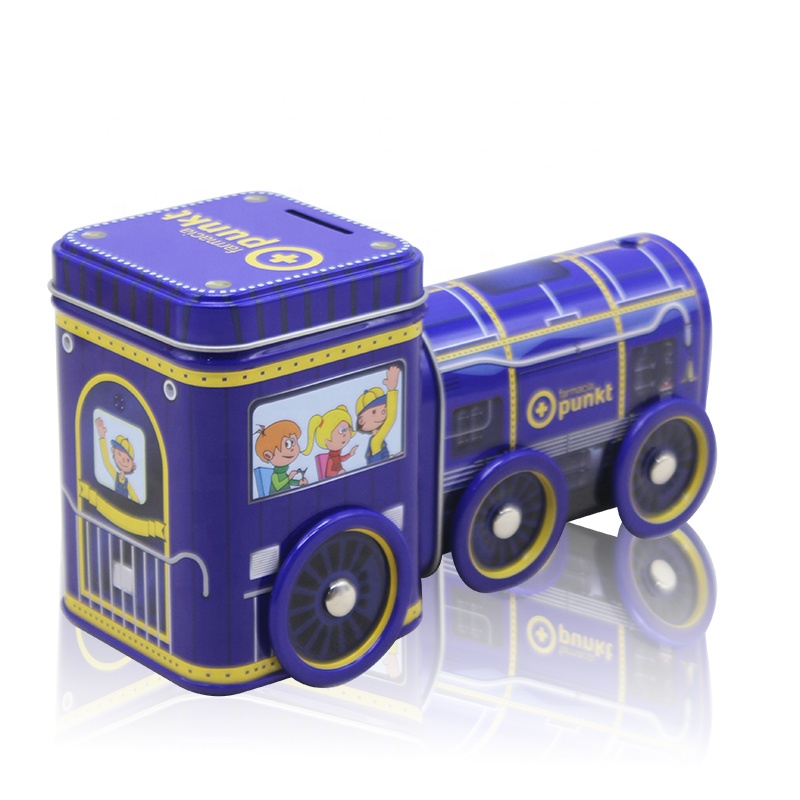 Metal Tin Box Packaged
Custom Print Tin Case
Train Shaped Box Packaging
recyclable metal tin box
Train shaped metal tin box
Custom print assembled tin box
Metal cans for packaging
Recyclable coin bank tin box