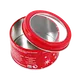 Recyclable Round Shape Christmas Day Gift Packaging with Window Candy Tin Box for Food & Pet Food