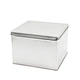 Hot Sale Customized Color Plain Metal Rectangular Storage Cans Gift Tin Hinged Packaging Box with Debossed Logo