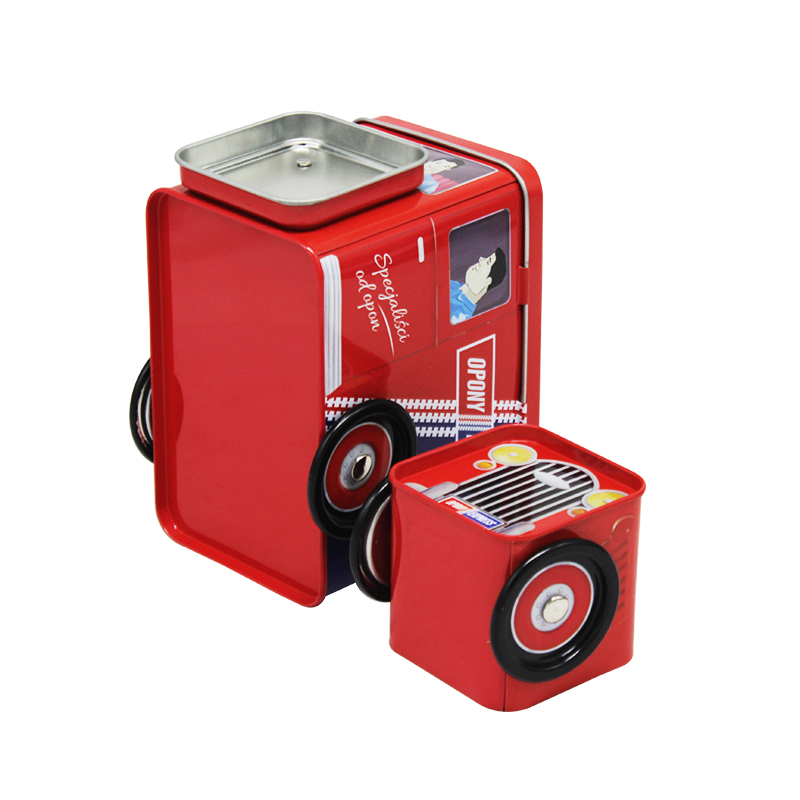 Factory custom toy tin box
Cute car shape tin box
Empty package metal tinplate