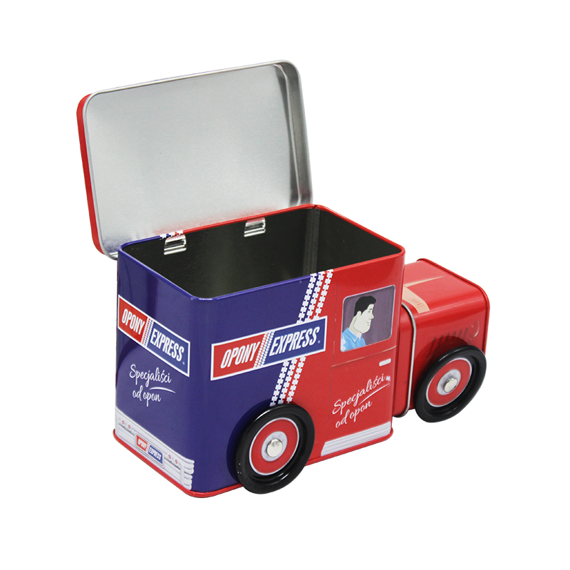 Factory custom toy tin box
Cute car shape tin box
Empty package metal tinplate