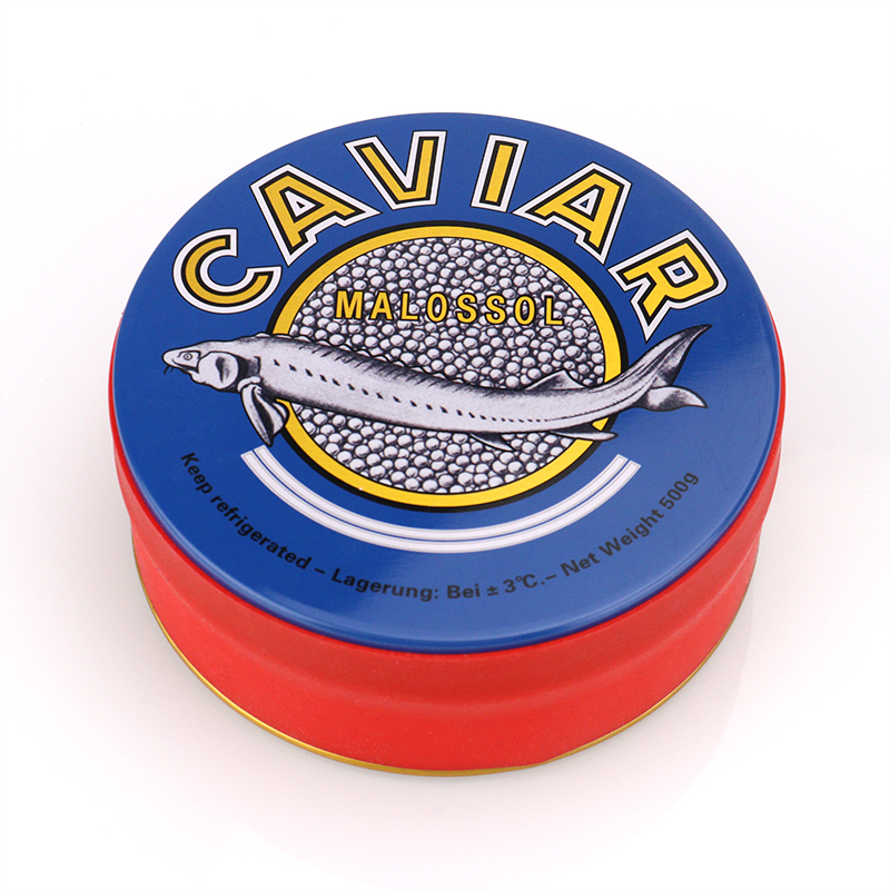 Empty Caviar Tins
Round Caviar Tin Box Tin Can With Rubber Band
Food Grade Tin Case
recyclable metal boxes
canned food tin case