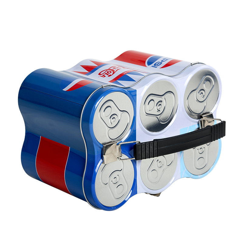 pepsi cola tin can shape for packaging food candy chocolate
special shape biscuit tin
tin box packaging with handle and hinged lid