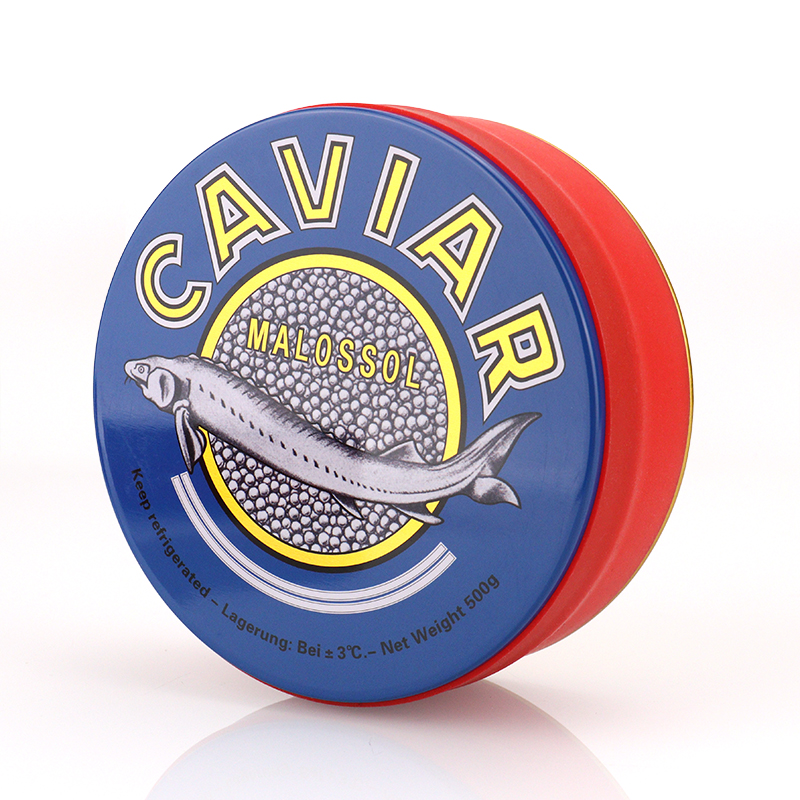 Empty Caviar Tins
Round Caviar Tin Box Tin Can With Rubber Band
Food Grade Tin Case
recyclable metal boxes
canned food tin case