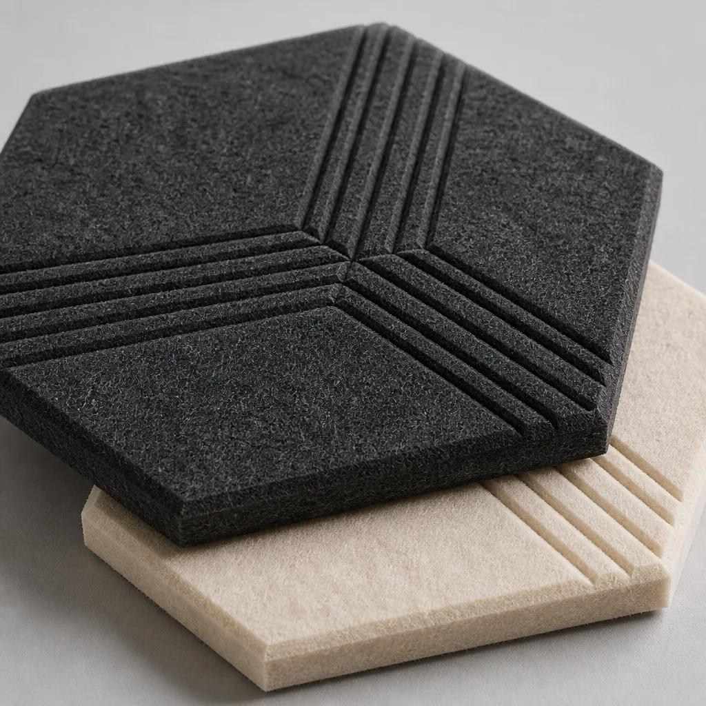 hexagon akustikpaneele detail close-up