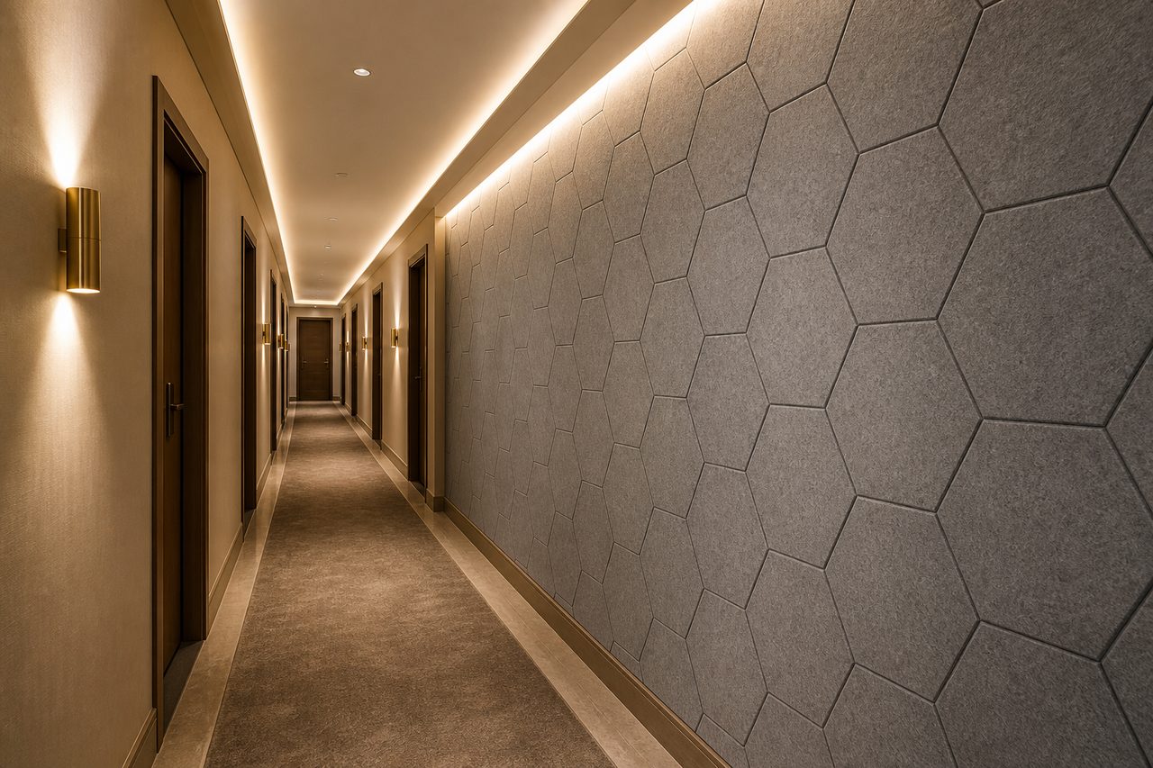 hexagon acoustic wall panels scene 2